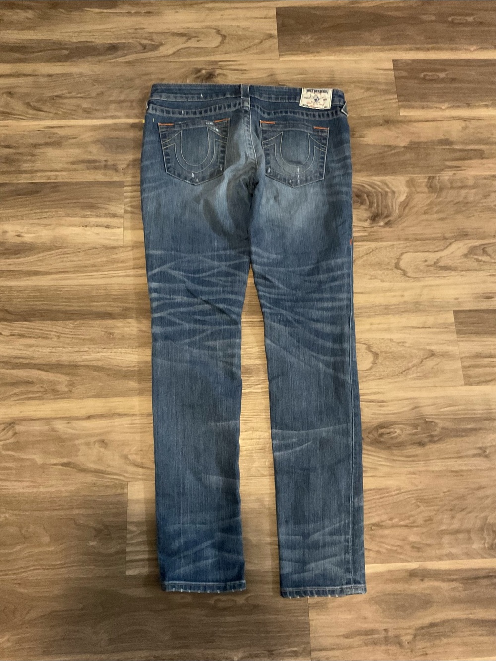 True Religion Medium Blue Washed Denim Jeans